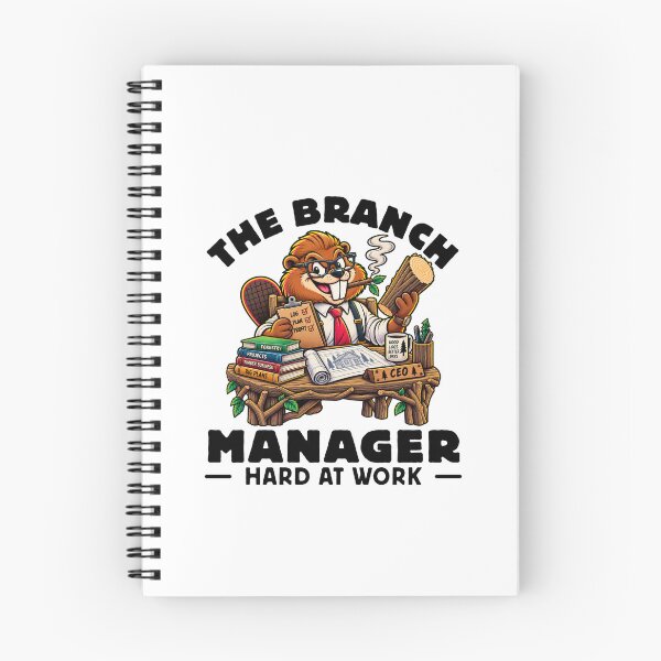 Item preview, The Branch Manager Hard at Work – Funny Beaver Lumberjack CEO designed and sold by Peerless-Prime.