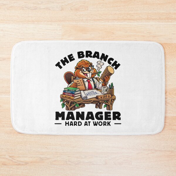 Item preview, The Branch Manager Hard at Work – Funny Beaver Lumberjack CEO designed and sold by Peerless-Prime.