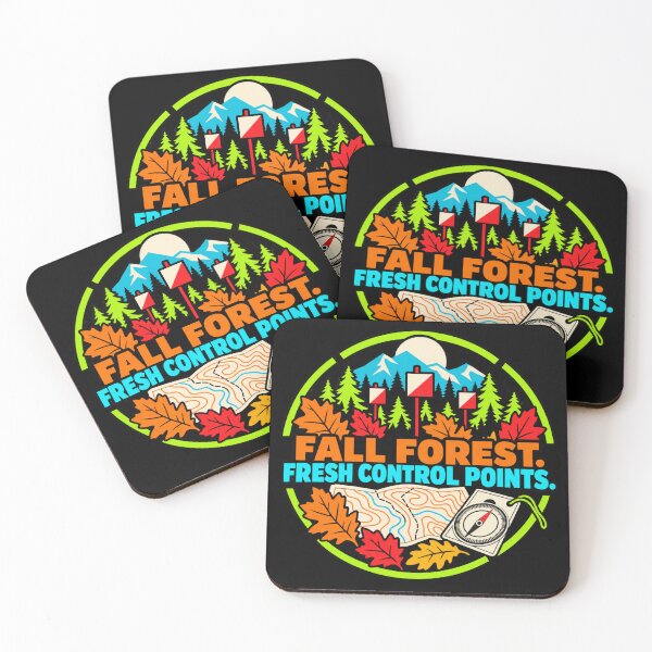Item preview, Fall Forest Fresh Control Points Orienteering Badge designed and sold by DreamLayerStudio.