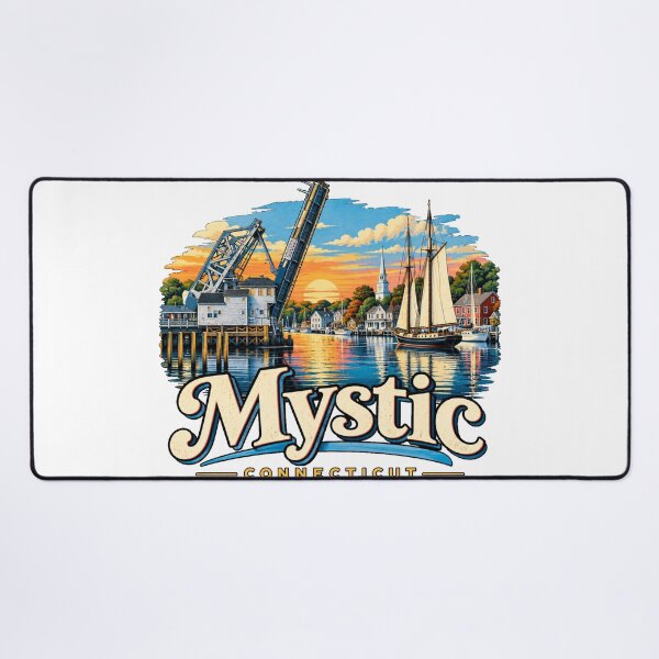 Item preview, Vintage Mystic Connecticut Travel Souvenir Landmark Gift designed and sold by MichaeIRellov.