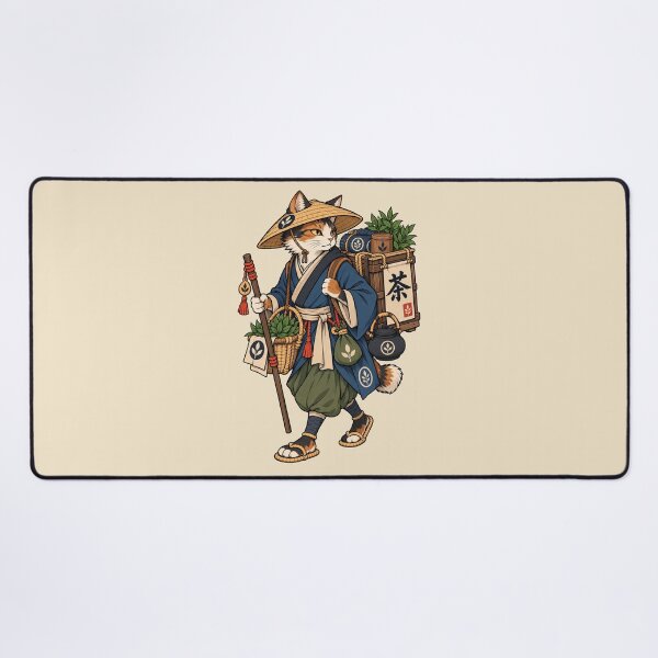 Item preview, Japanese Bobtail Tea Merchant Vintage Art | Japanese Cat Tea Seller Illustration | Traditional Japan designed and sold by Leeded.