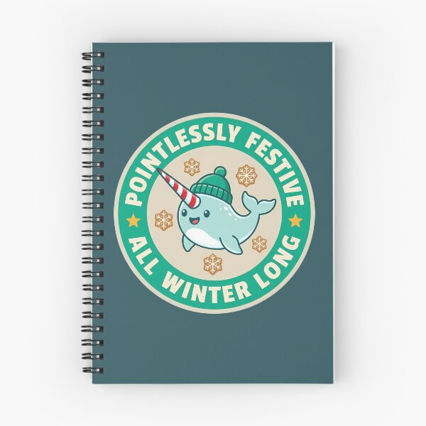 Item preview, Pointlessly Festive All Winter Long Narwhal Badge designed and sold by DripCultureLab.