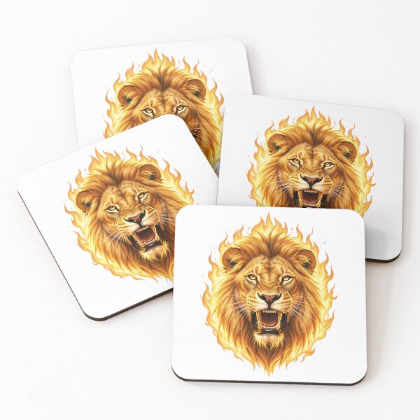 Item preview, Hot Lion  – The Majestic Flame of Wildlife designed and sold by Marcu Ioachim.