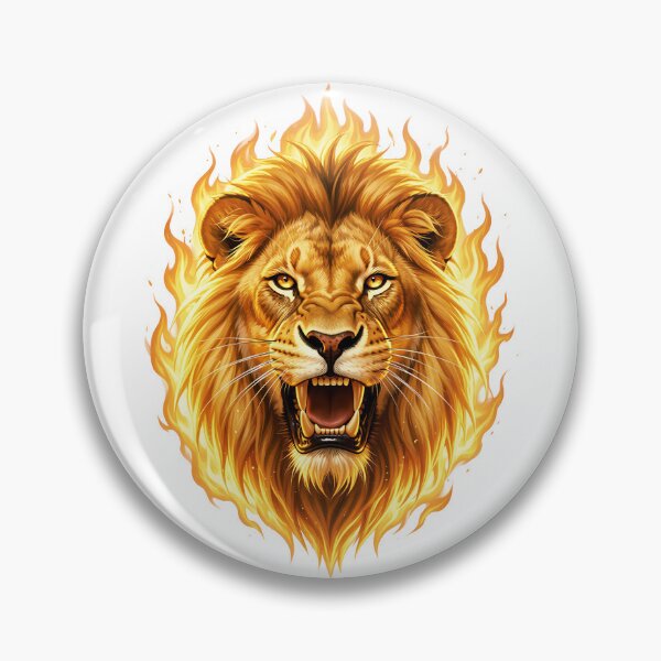 Item preview, Hot Lion  – The Majestic Flame of Wildlife designed and sold by Marcu Ioachim.