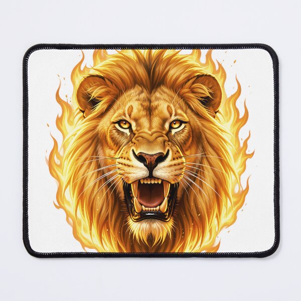 Item preview, Hot Lion – The Majestic Flame of Wildlife designed and sold by Marcu Ioachim.