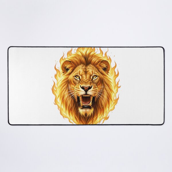 Item preview, Hot Lion – The Majestic Flame of Wildlife designed and sold by Marcu Ioachim.