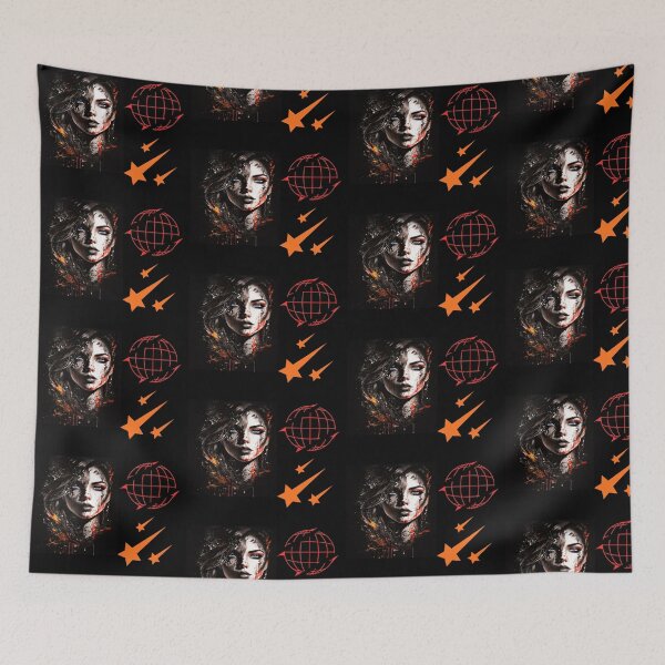 Item preview, Futuristic Warrior Woman Face - Cyber Y2K Power Art designed and sold by Aisha Reda.