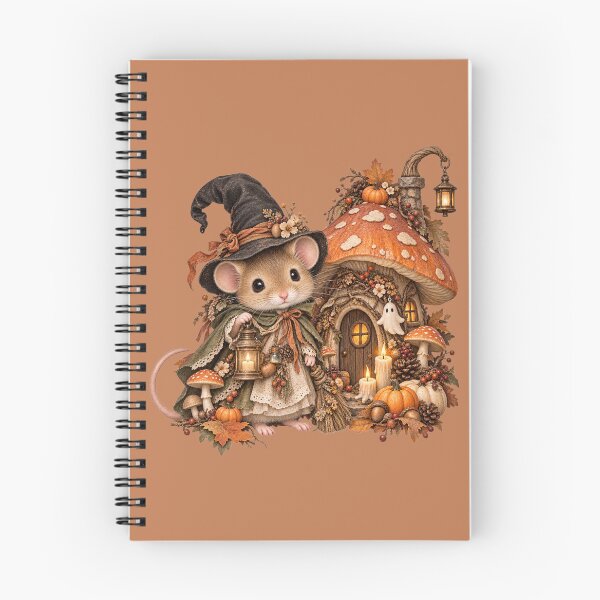 Item preview, Premium Cottagecore Mushroom Cottage Mouse Art – Vintage Halloween Print designed and sold by MagicMakerPh.