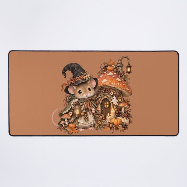 Item preview, Premium Cottagecore Mushroom Cottage Mouse Art – Vintage Halloween Print designed and sold by MagicMakerPh.