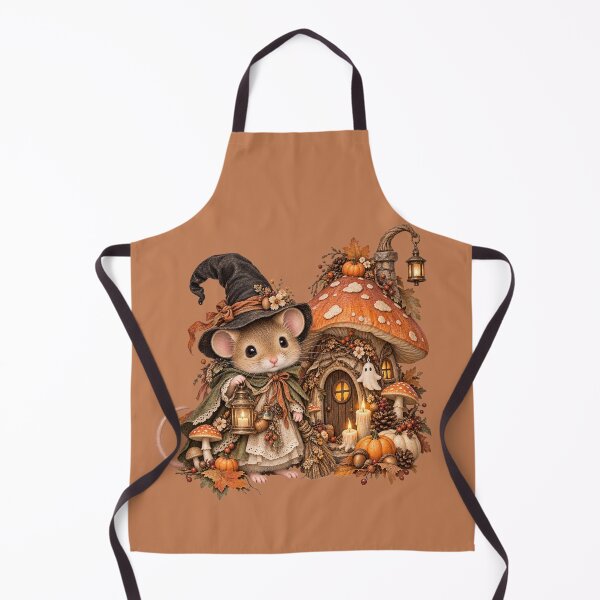 Item preview, Premium Cottagecore Mushroom Cottage Mouse Art – Vintage Halloween Print designed and sold by MagicMakerPh.