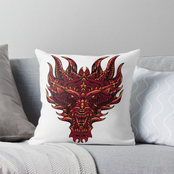 Item preview, Western Red Dragon Fantasy Art Illustration with Fiery Wings and Majestic Pose designed and sold by laxxers.