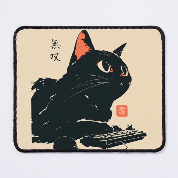 Item preview, Gamer Cat Keyboard Japanese Aesthetic designed and sold by mustbewhy.