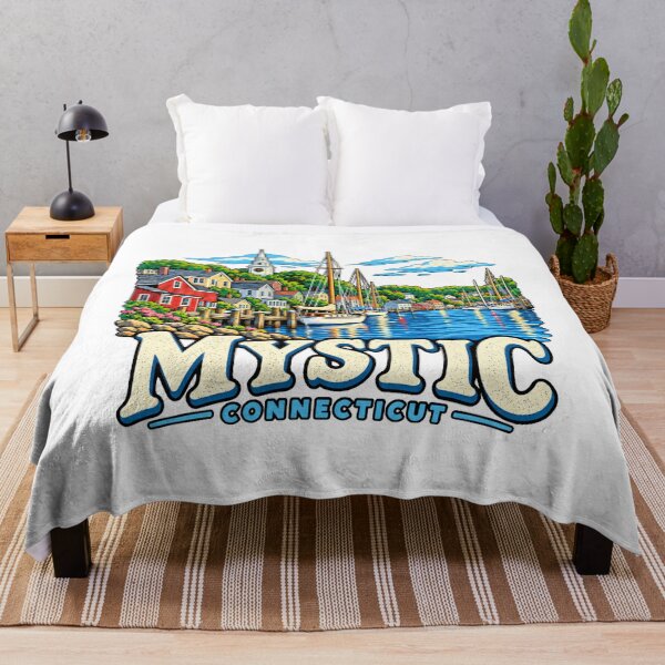 Item preview, Hand Drawn Mystic Connecticut Travel Souvenir Landmark Gift designed and sold by MichaeIRellov.