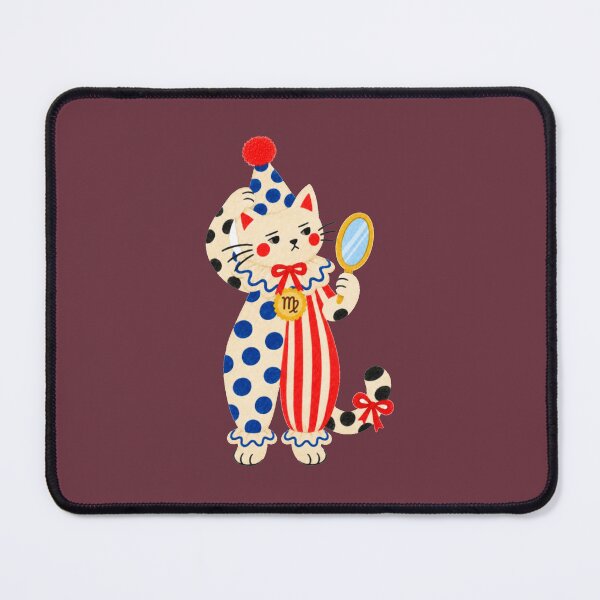 Item preview, Perfectionist Virgo Clown Cat. Cute Zodiac Kitty. Clowncore. designed and sold by CoCoArt-Ua.
