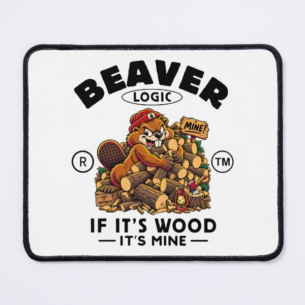 Item preview, Beaver Logic – If It’s Wood, It’s Mine | Funny Lumberjack & Forestry Humor designed and sold by Peerless-Prime.