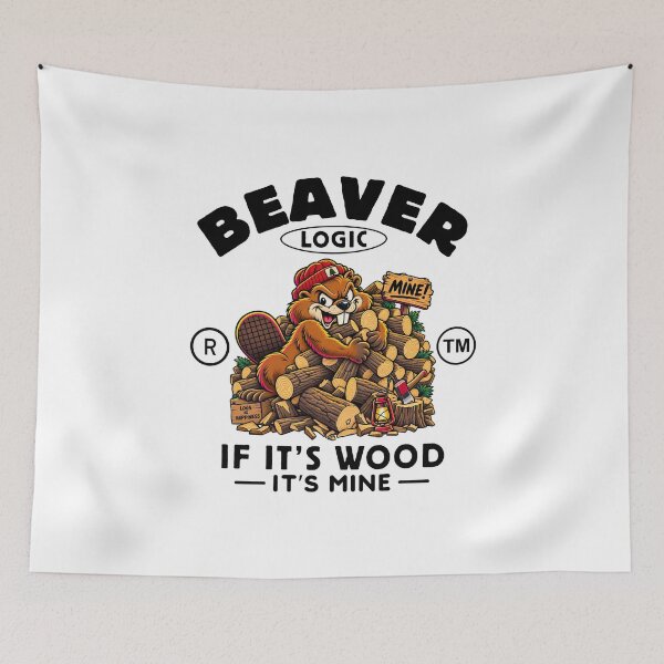 Item preview, Beaver Logic – If It’s Wood, It’s Mine | Funny Lumberjack & Forestry Humor designed and sold by Peerless-Prime.
