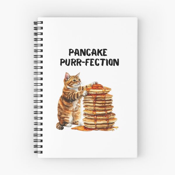 Item preview, Cute Orange Cat with Giant Pancake Stack – Funny Kitchen Art designed and sold by EVESTUDIOART.
