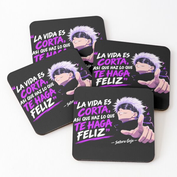 Item preview, Satoru Gojo Life Is Short Make It Happy – Anime Motivational Quote designed and sold by FXFandomFactory.