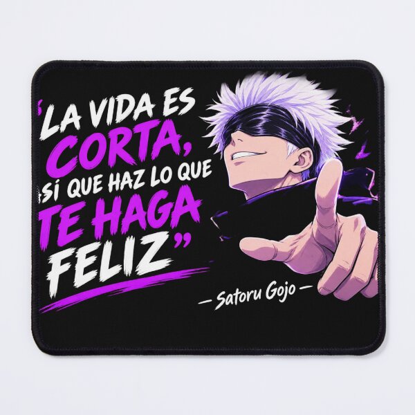 Item preview, Satoru Gojo Life Is Short Make It Happy – Anime Motivational Quote designed and sold by FXFandomFactory.