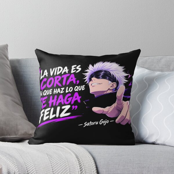 Item preview, Satoru Gojo Life Is Short Make It Happy – Anime Motivational Quote designed and sold by FXFandomFactory.
