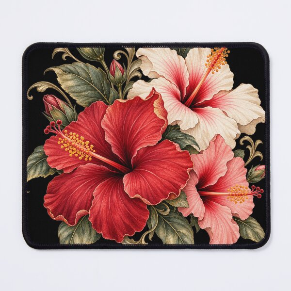 Item preview, Colorful Hibiscus Flowers Creating a Charming Floral Composition. designed and sold by MissYouONLY.