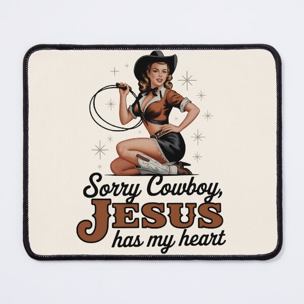 Item preview, Vintage Cowgirl Sorry Cowboy Jesus Has My Heart designed and sold by legendaryskins.