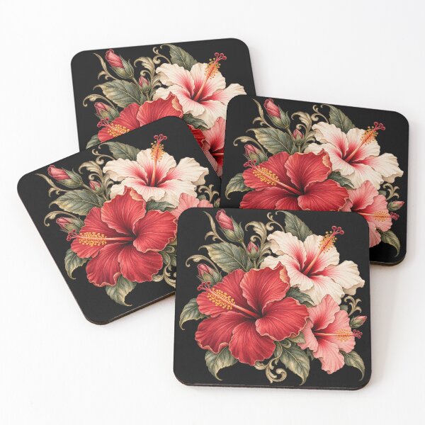 Item preview, Colorful Hibiscus Flowers Creating a Charming Floral Composition. designed and sold by MissYouONLY.