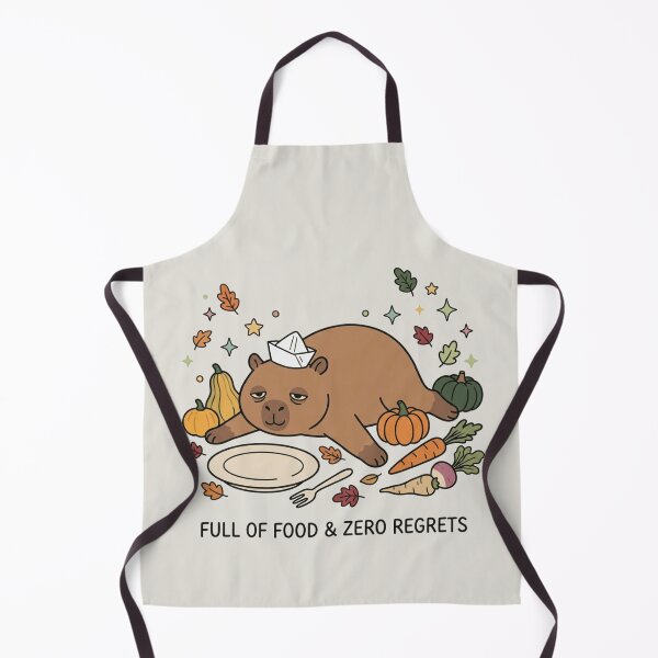 Item preview, Full Of Food Zero Regrets Cute Capybara Autumn Art designed and sold by Fine-Arts-Lab.