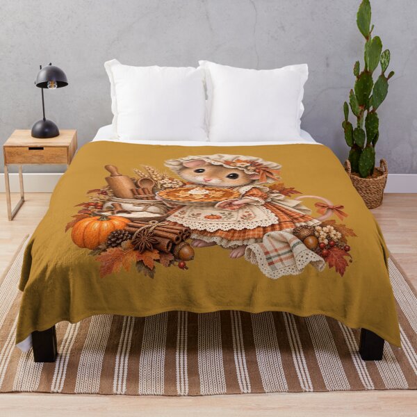 Item preview, Premium Cottagecore Pumpkin Pie Mouse Baker Art – Vintage Autumn Print designed and sold by MagicMakerPh.