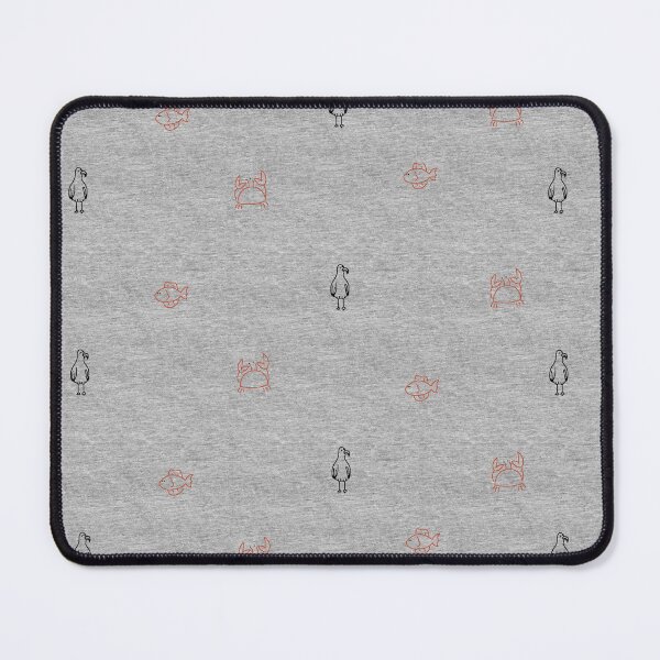 Item preview, Nautical Line Art Trio – Beach Birds, Crabs, and Fish on Grey designed and sold by EK EXCLUSIVE.