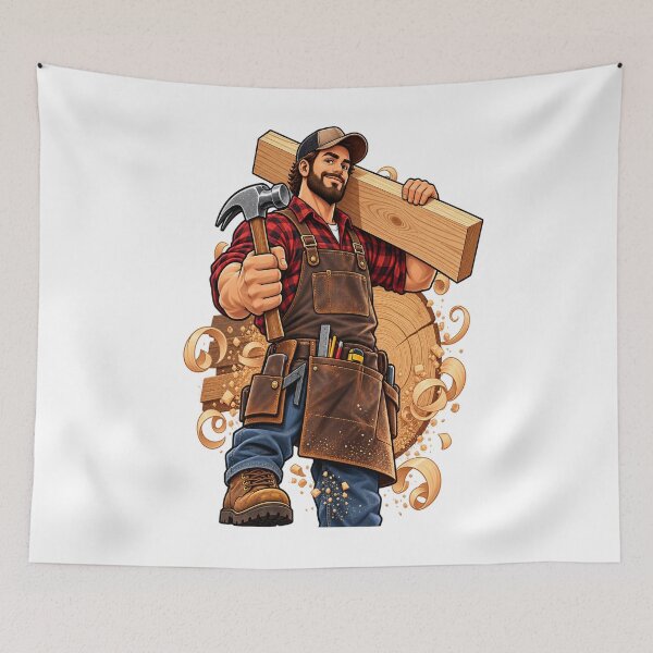 Item preview, Carpenter Woodworker Woodworking Craftsman Design designed and sold by JMDG Studio.