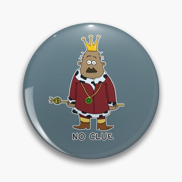 Item preview, No Clue King Sticker | Funny Imposter Syndrome Meme designed and sold by MyxaART.
