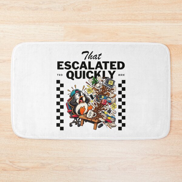 Item preview, That Escalated Quickly – Funny Penguin Office Chaos Coffee Humor designed and sold by Peerless-Prime.