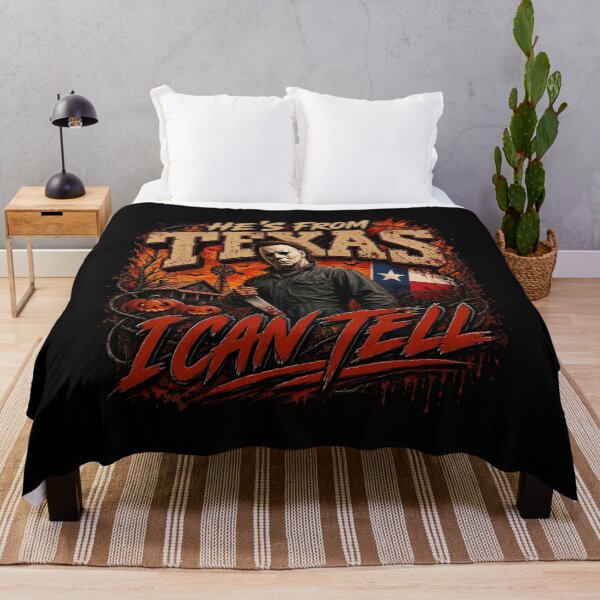 Item preview, He's From Texas I Can Tell Horror Characters myers designed and sold by ocustdaleman.