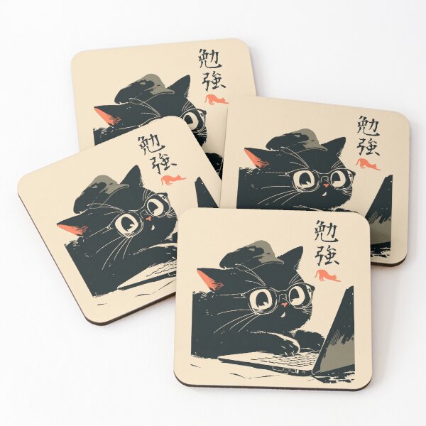 Item preview, Tired Black Cat Laptop Work From Home Japanese designed and sold by mustbewhy.