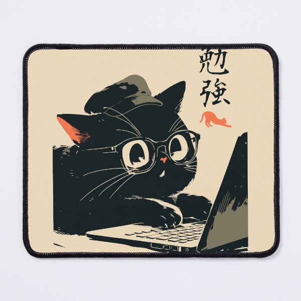 Item preview, Tired Black Cat Laptop Work From Home Japanese designed and sold by mustbewhy.