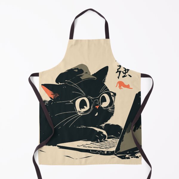Item preview, Tired Black Cat Laptop Work From Home Japanese designed and sold by mustbewhy.