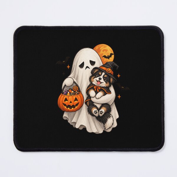 Item preview, grumpy ghost holding black pug dog meh coffee cup halloween designed and sold by 3INEKMIZAN.