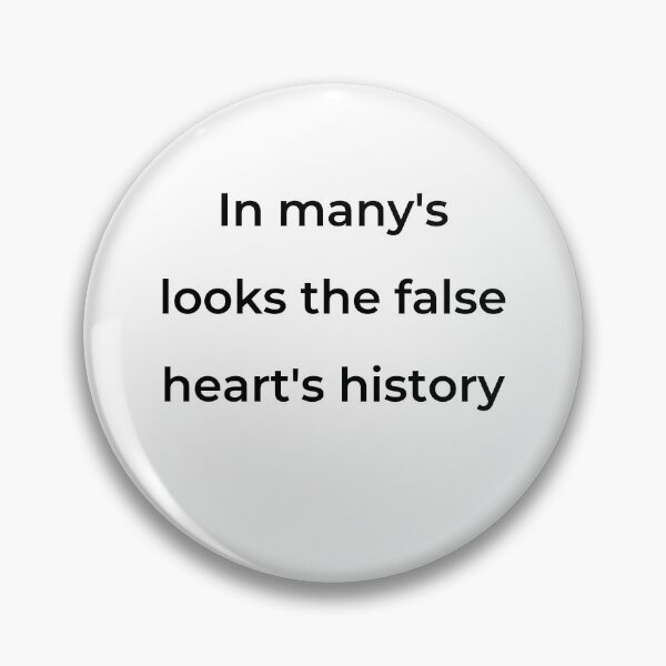 Item preview, “In many’s looks the false heart’s history” - print black designed and sold by ariksworld.