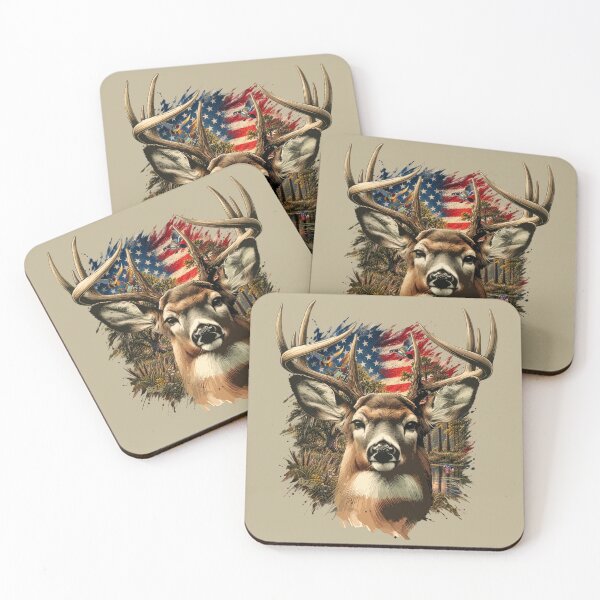 Item preview, Patriotic Americana Whitetail Deer Country Landscape designed and sold by LifeCrush.