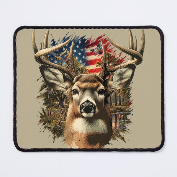 Item preview, Patriotic Americana Whitetail Deer Country Landscape designed and sold by LifeCrush.