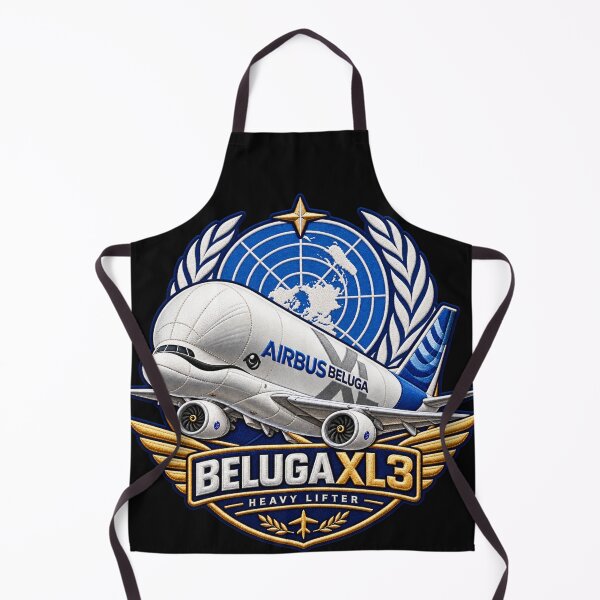 Item preview, Airbus Beluga XL3 Embroidered Aviation Crest with United Nations Emblem designed and sold by Emoji Emblems.