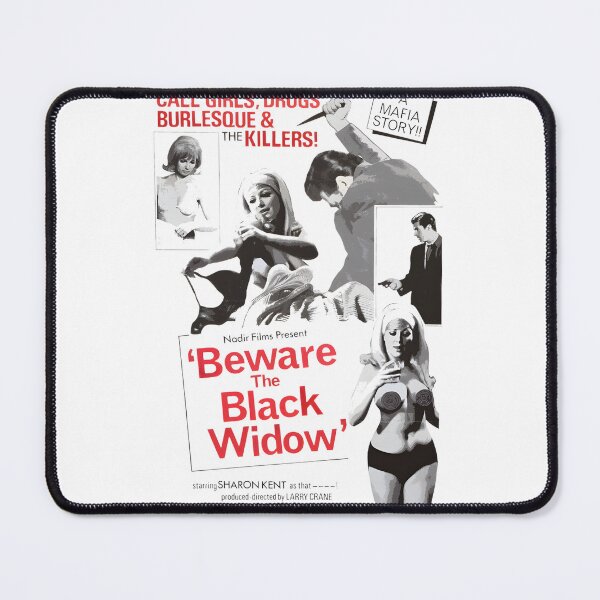 Item preview, Beware the Black Widow Spider Illustration with Bold Warning Design designed and sold by Thefridaybrush.