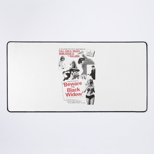Item preview, Beware the Black Widow Spider Illustration with Bold Warning Design designed and sold by Thefridaybrush.