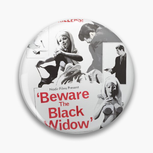 Item preview, Beware the Black Widow Spider Illustration with Bold Warning Design designed and sold by Thefridaybrush.