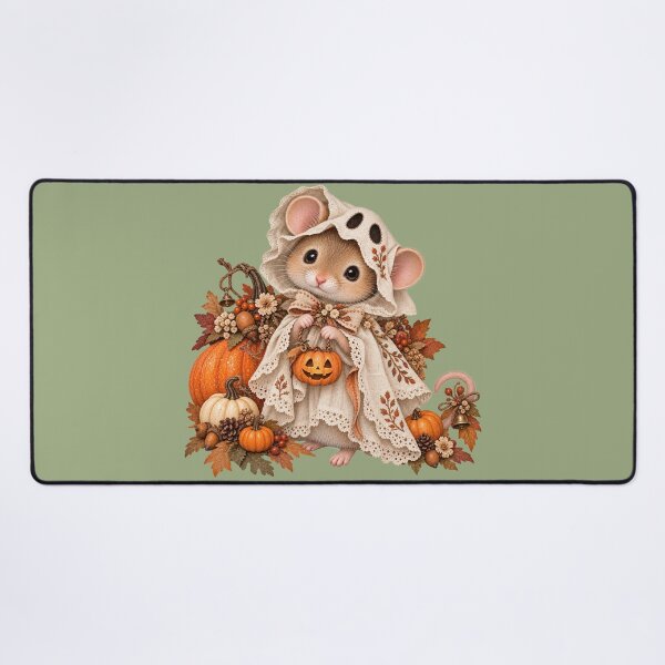 Item preview, Premium Cottagecore Ghost Costume Mouse Art – Vintage Halloween Print designed and sold by MagicMakerPh.