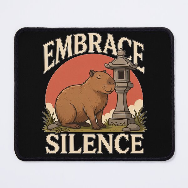 Item preview, Embrace Silence Capybara – Vintage Zen Nature Design designed and sold by No Excuses Supply.