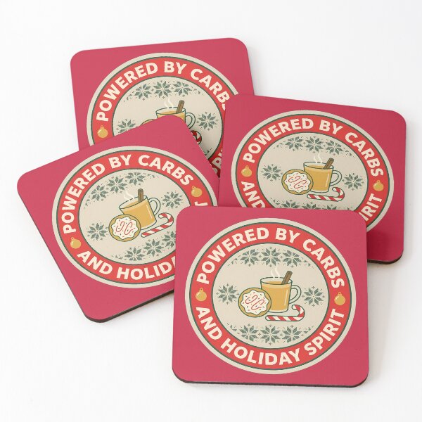 Item preview, Powered By Carbs And Holiday Spirit Badge designed and sold by DripCultureLab.