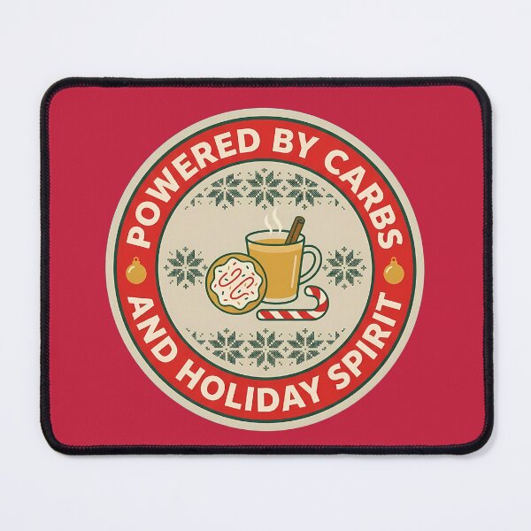 Item preview, Powered By Carbs And Holiday Spirit Badge designed and sold by DripCultureLab.