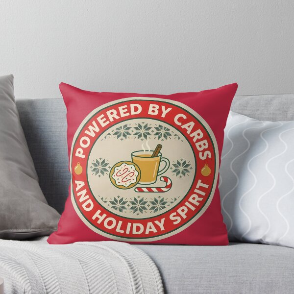 Item preview, Powered By Carbs And Holiday Spirit Badge designed and sold by DripCultureLab.